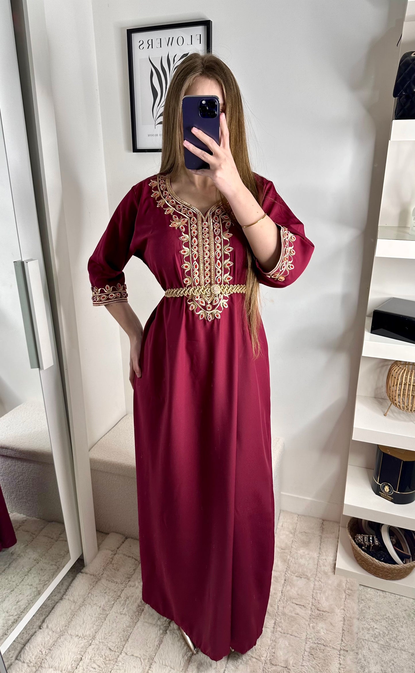Caftan Miriam Rouge