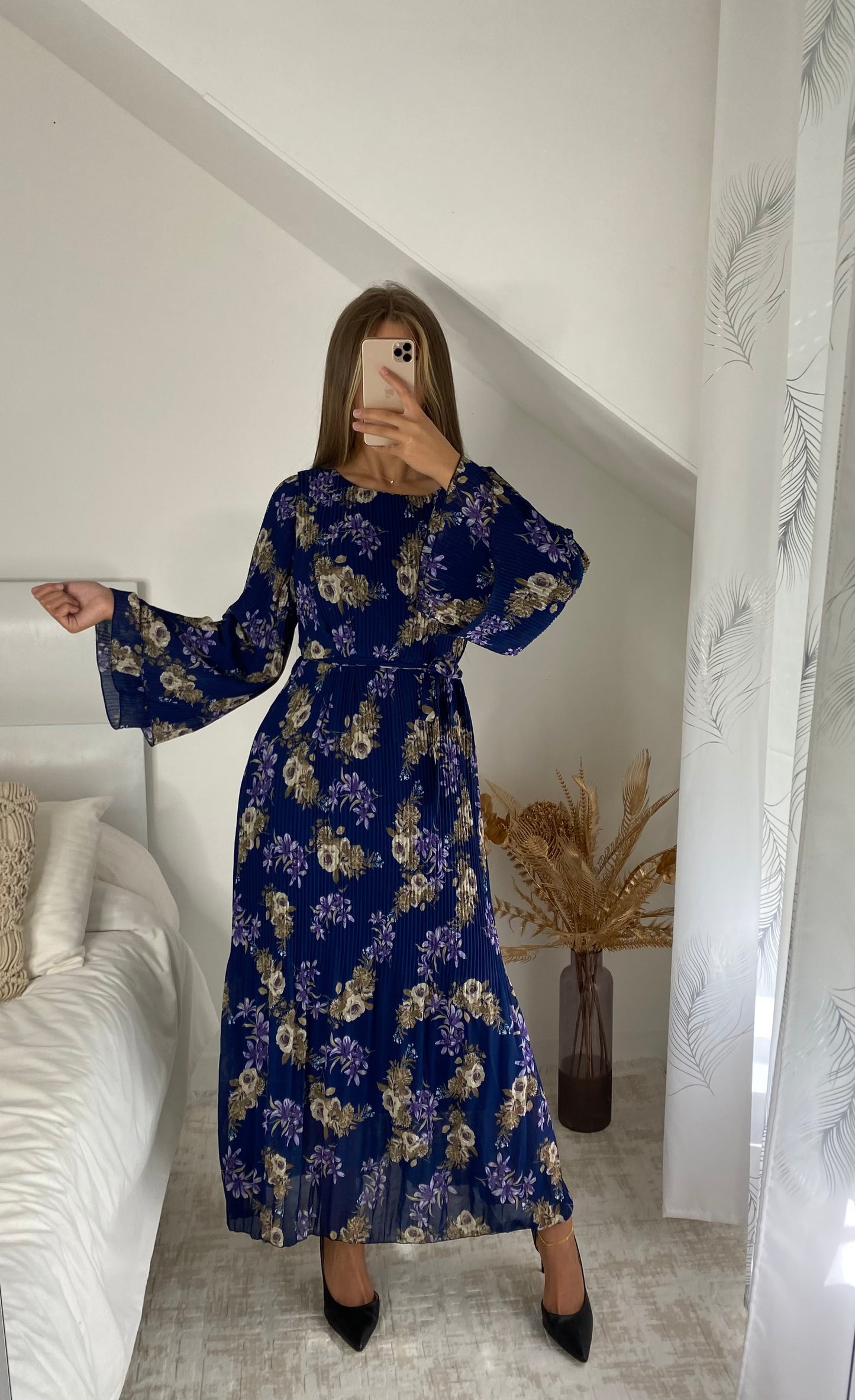 Robe intissar bleu foncé