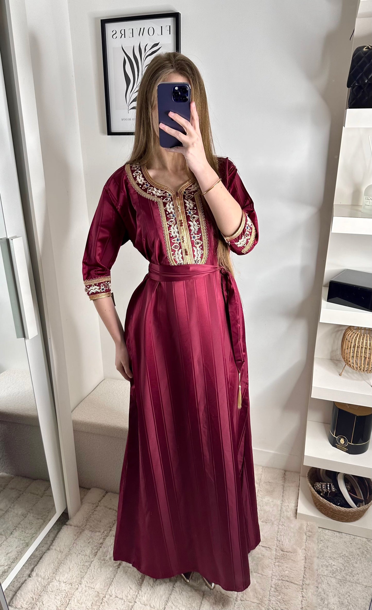 Caftan Jawara bordeaux