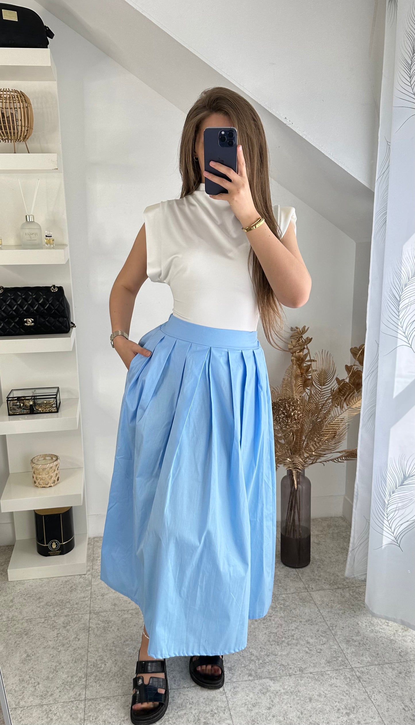 Jupe bouffante bleu