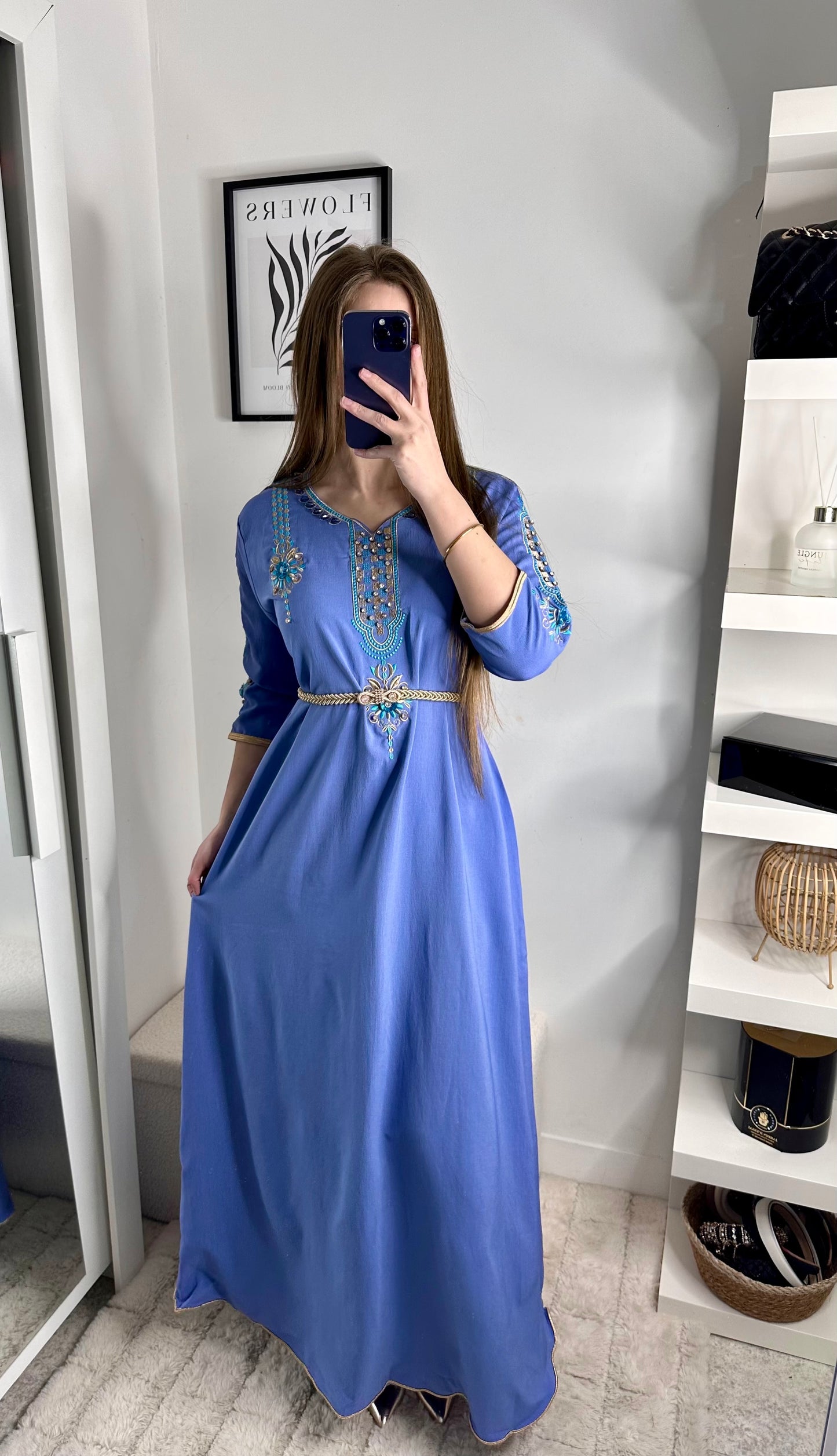 Caftan Jasmine bleu
