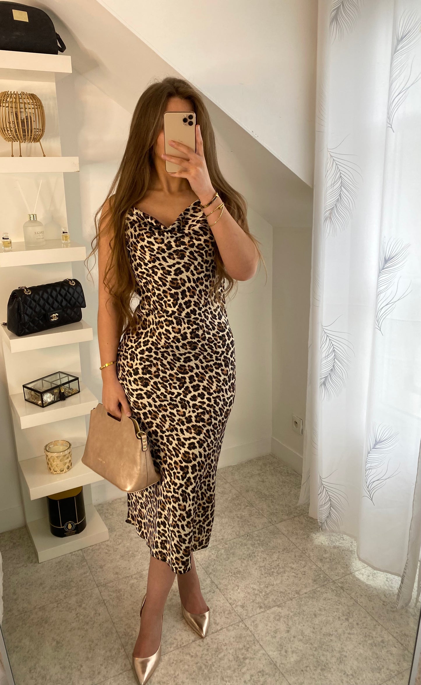 Robe léopard claire