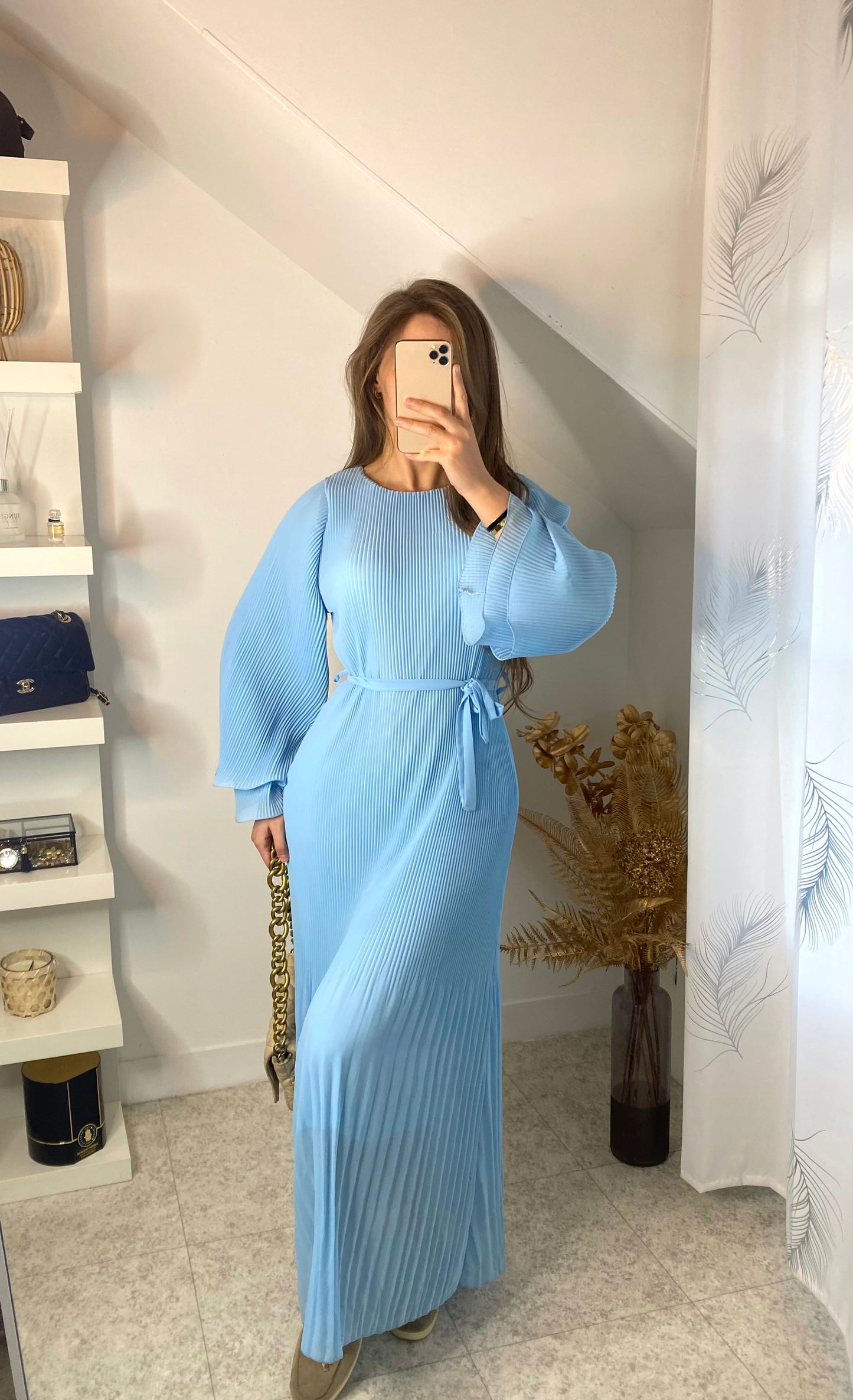 Robe Intissar bleu claire