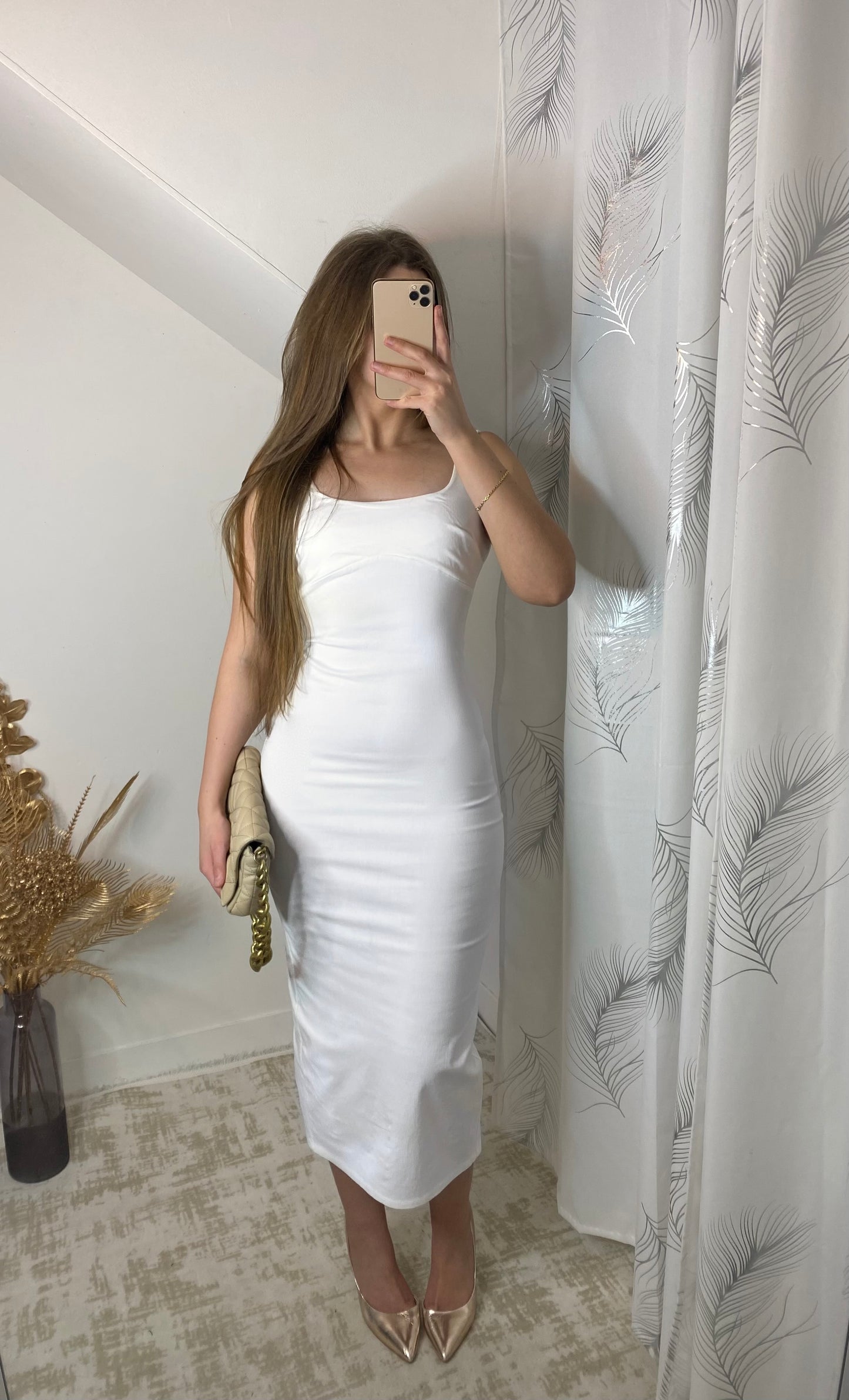 Robe seline blanche