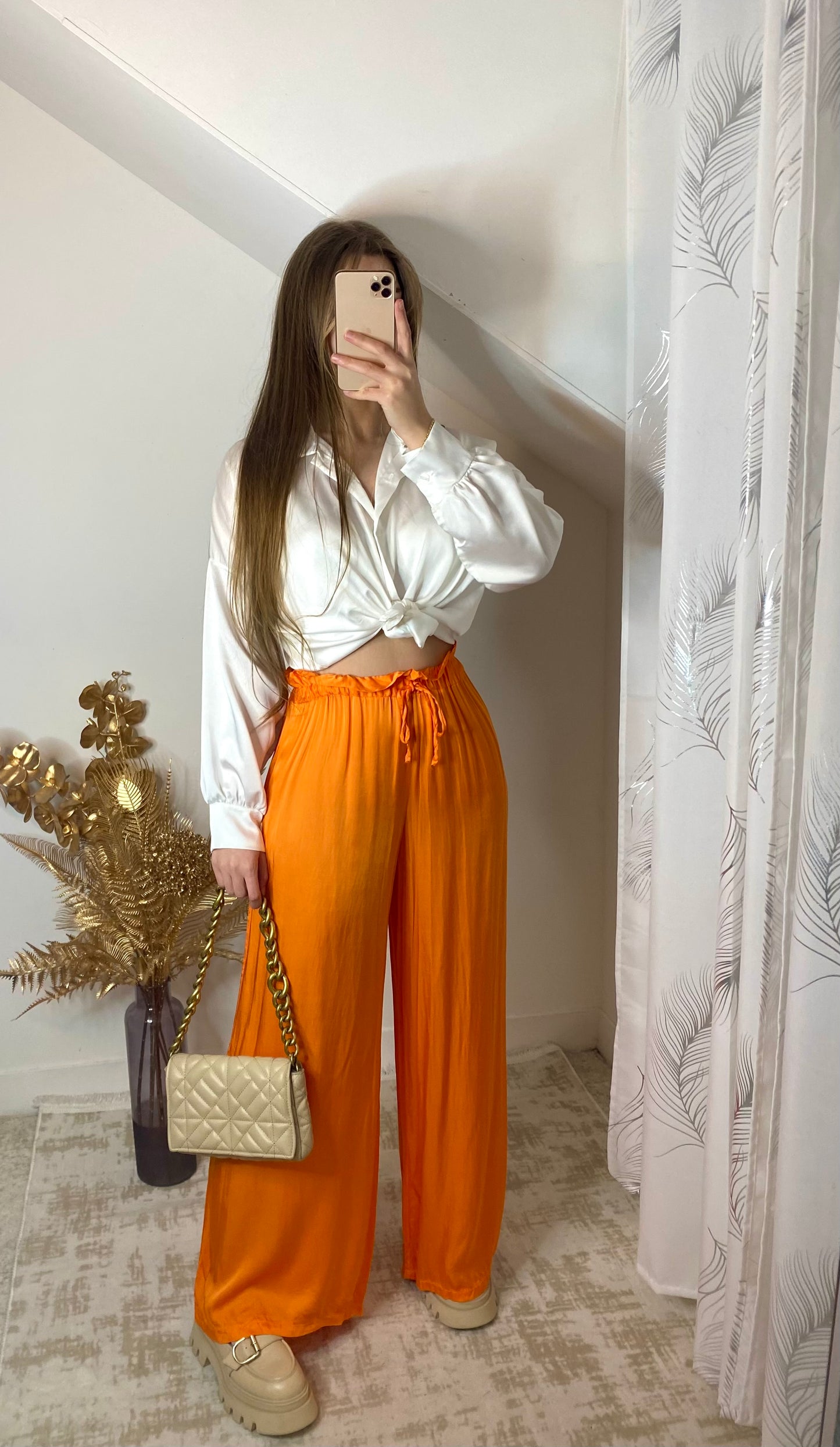 Pantalon iris orange