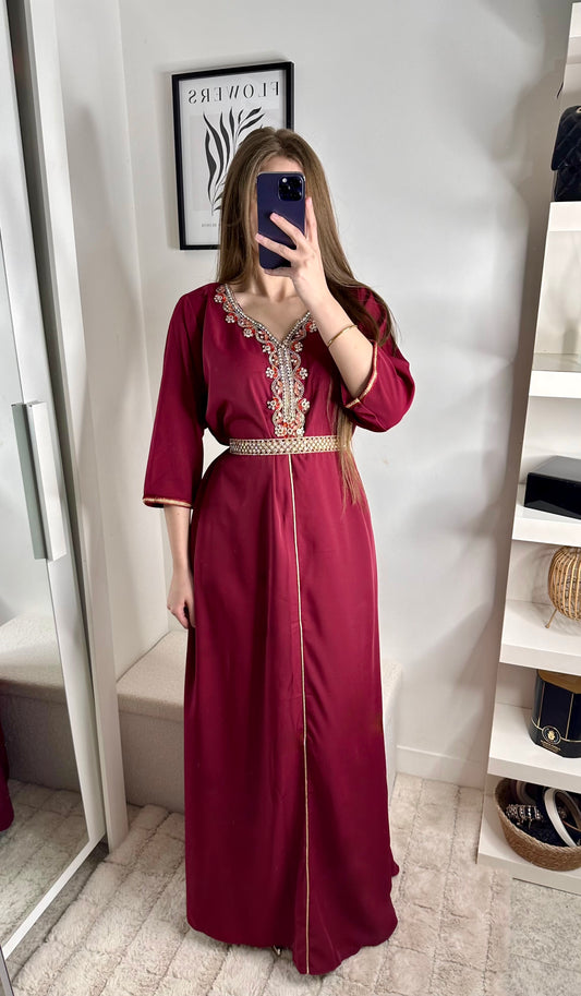 Caftan Cรฉlia rouge