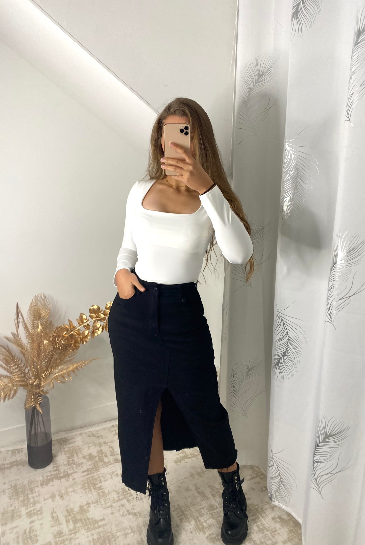 Jupe en Jeans Noire
