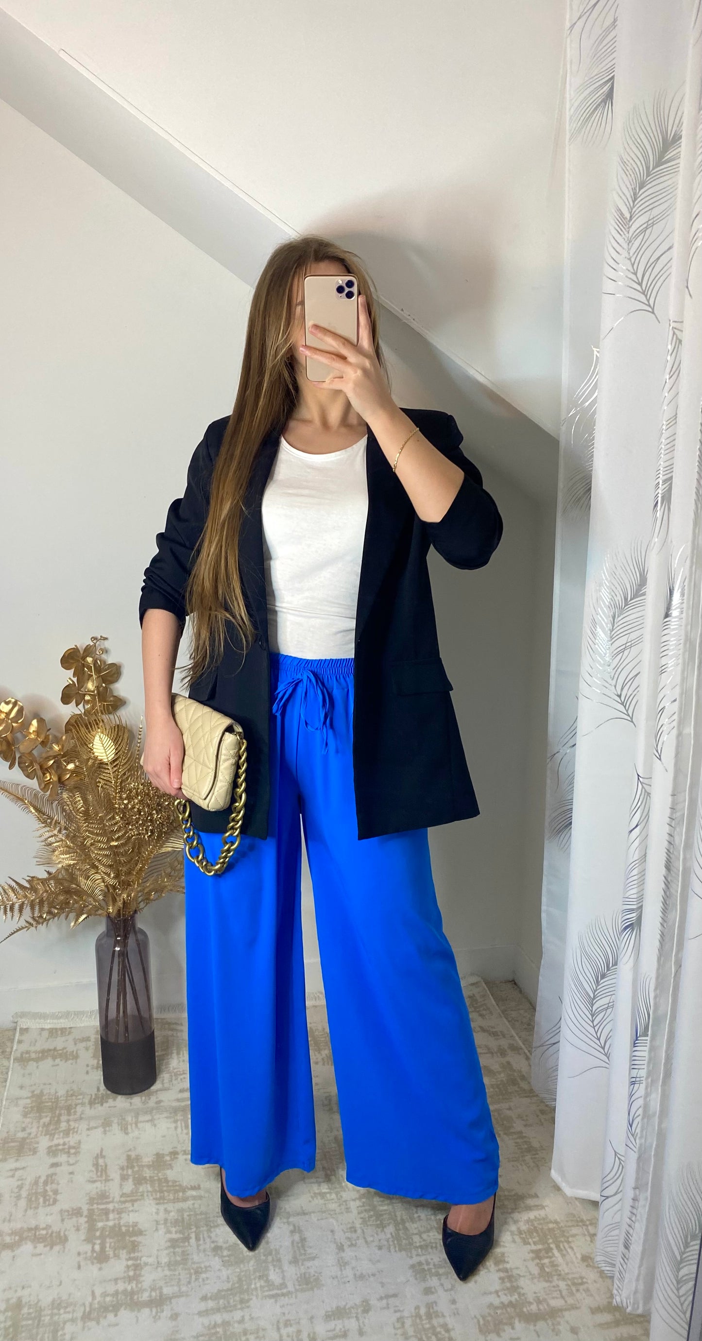 Pantalon Romy bleu électrique