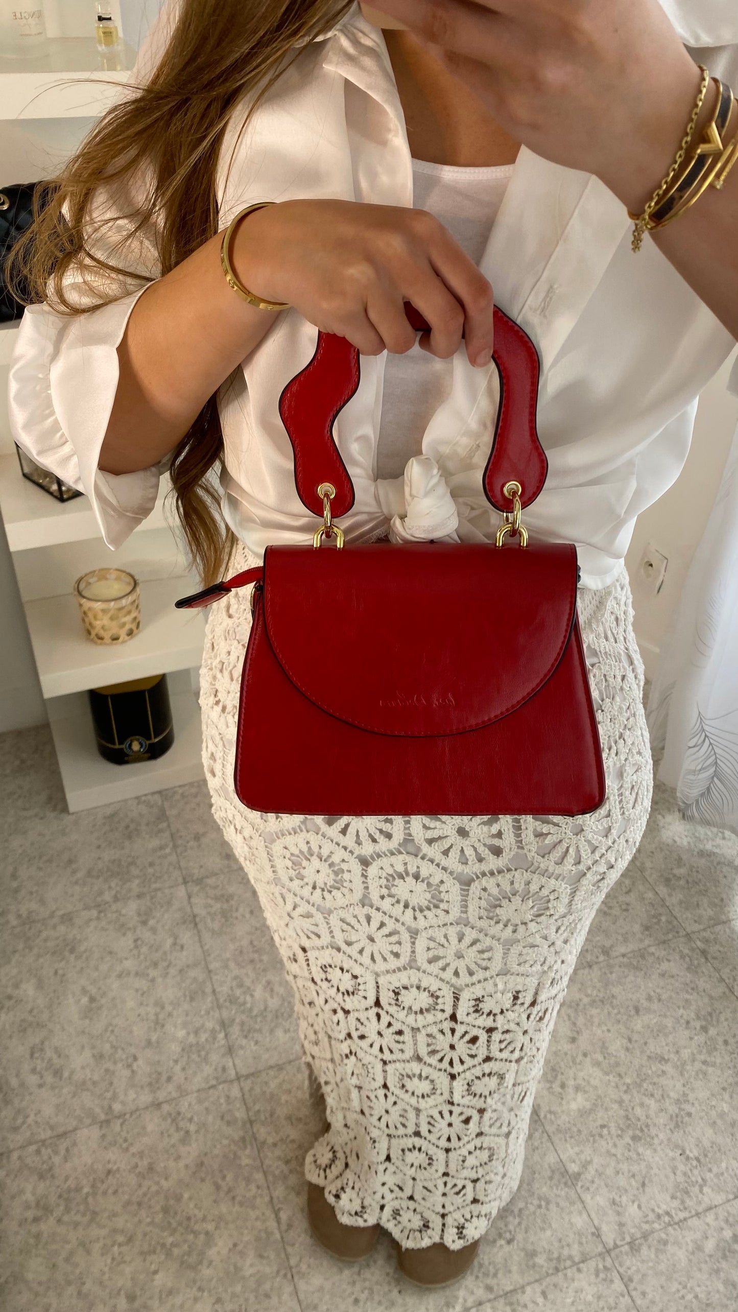 Sac à main Rouge avec anse