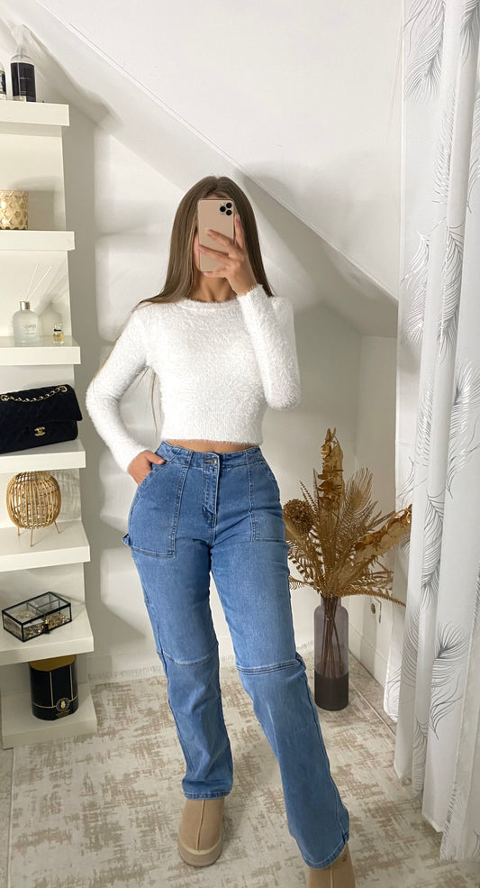 Pull doux blanc