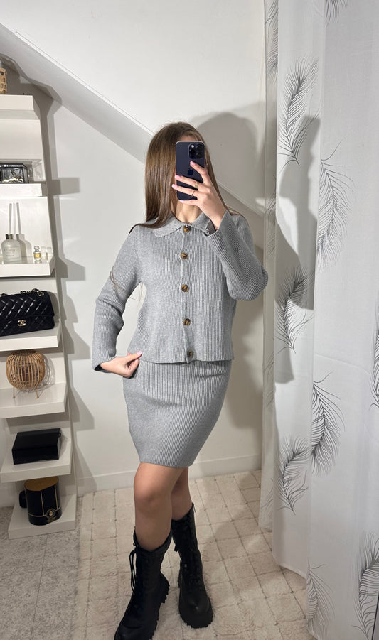 Ensemble jupe gris