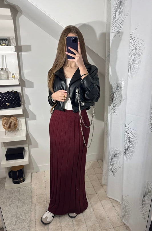 Jupe Nina bordeau