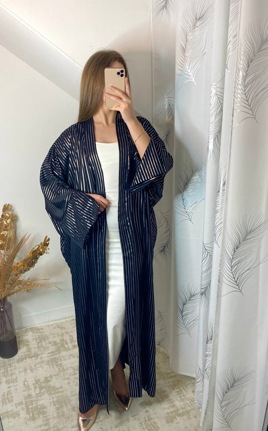Kimono noir argent