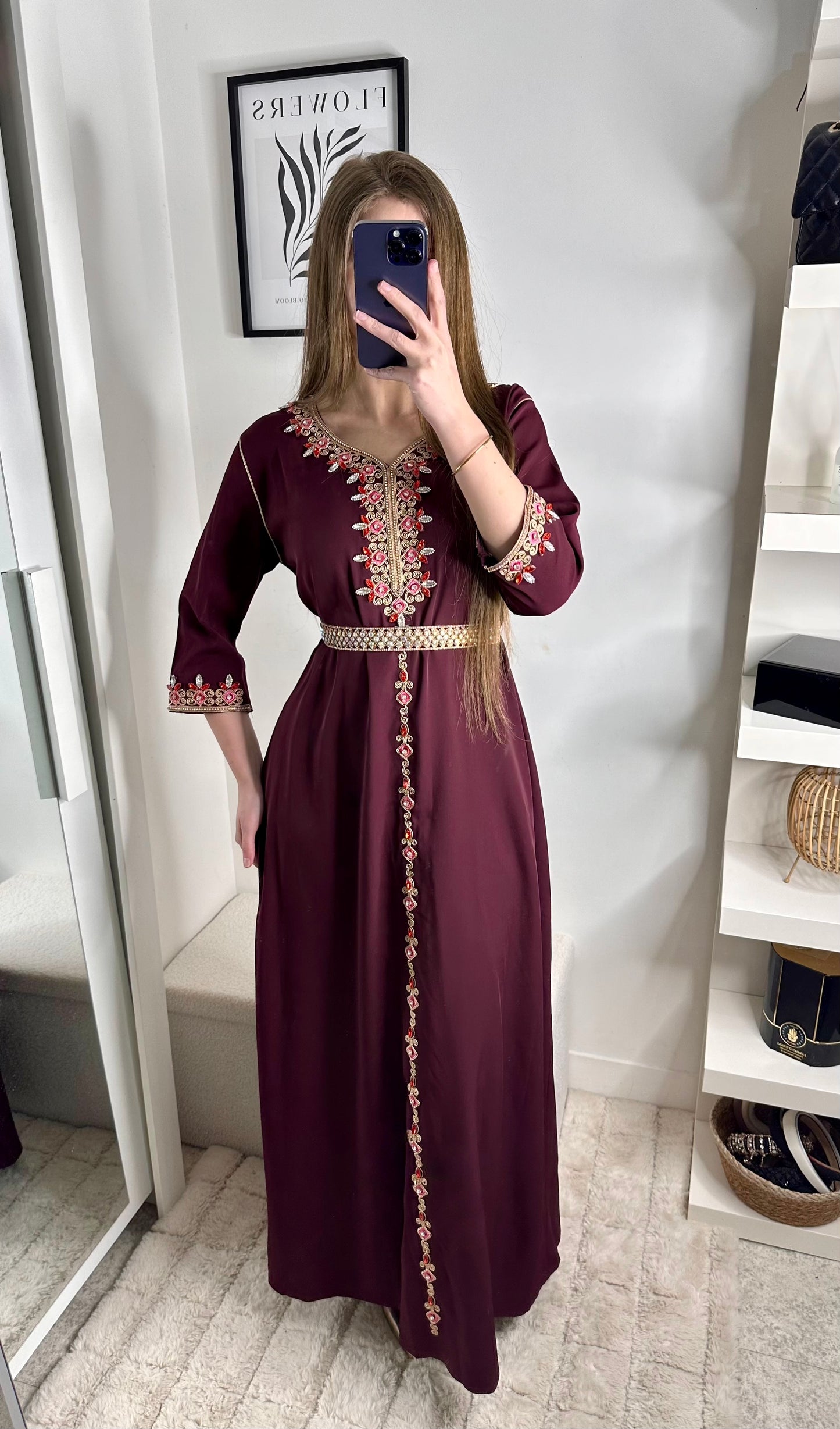 Caftan Dina violet foncé