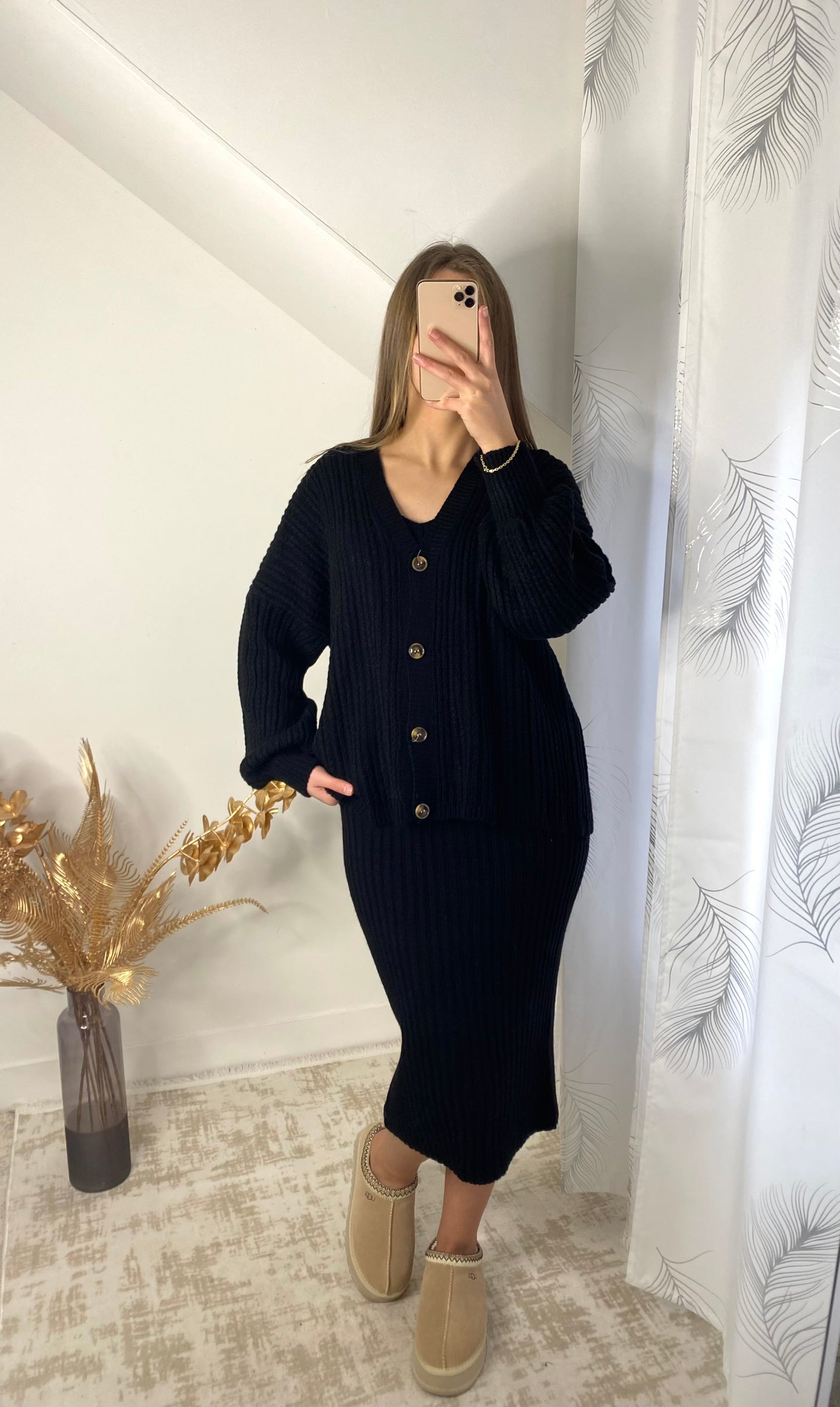 Ensemble robe gilet noir