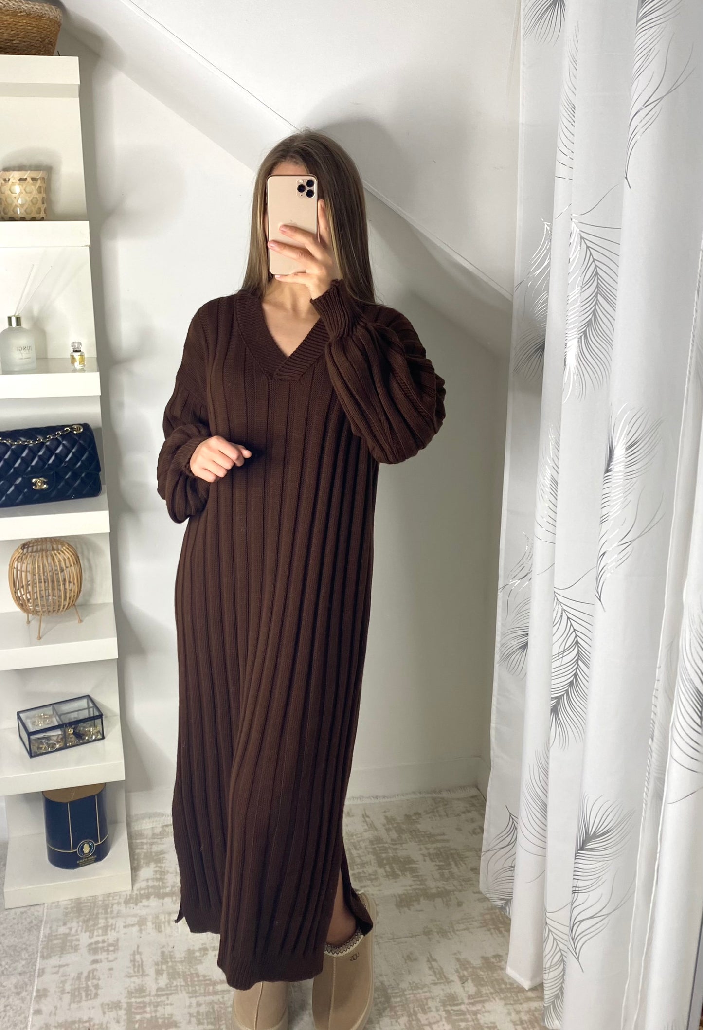 Robe Zoe marron