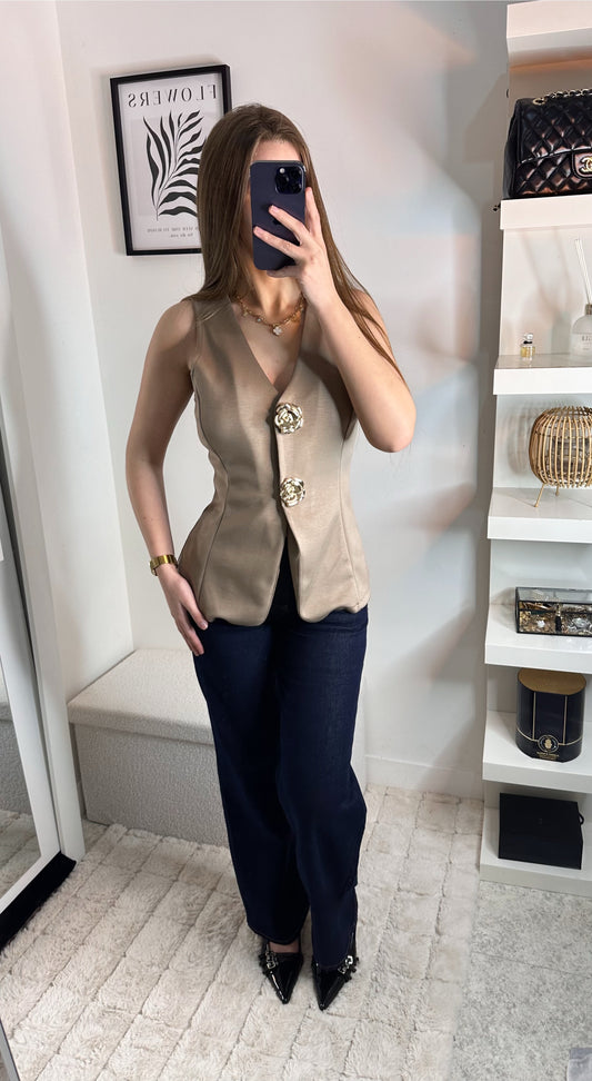 Haut Mina beige
