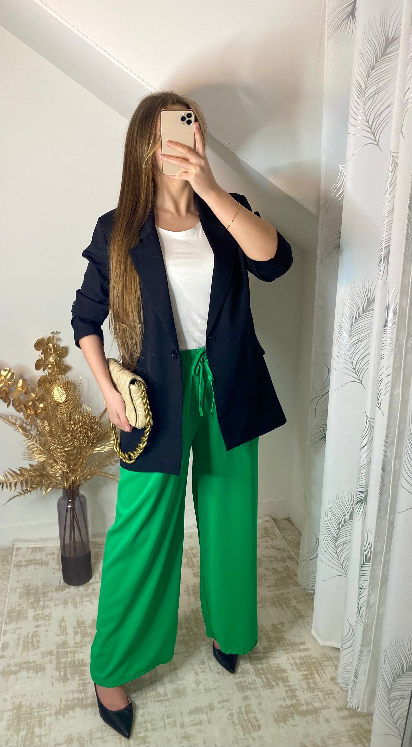 Pantalon Romy vert foncé