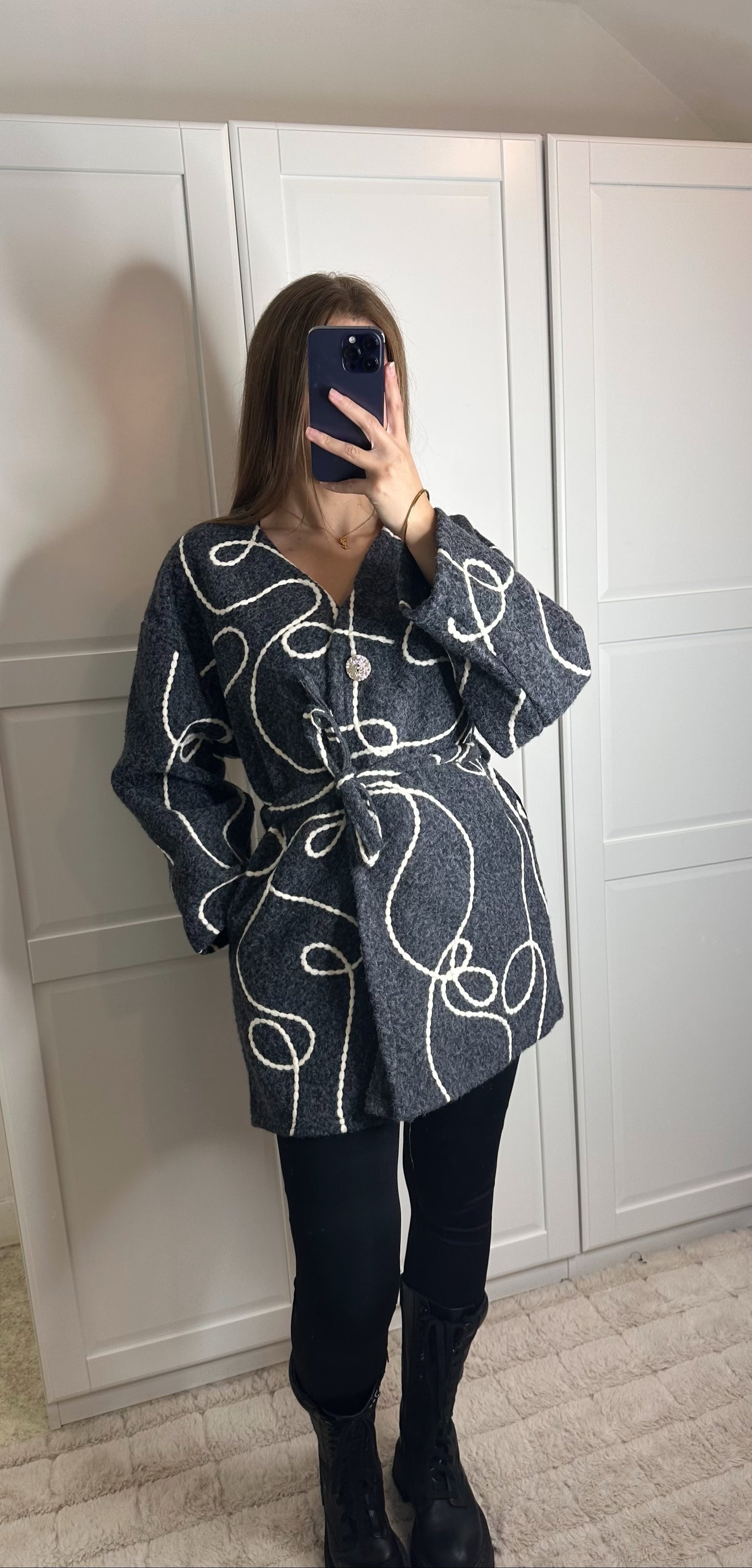 Veste Lila bleu grise