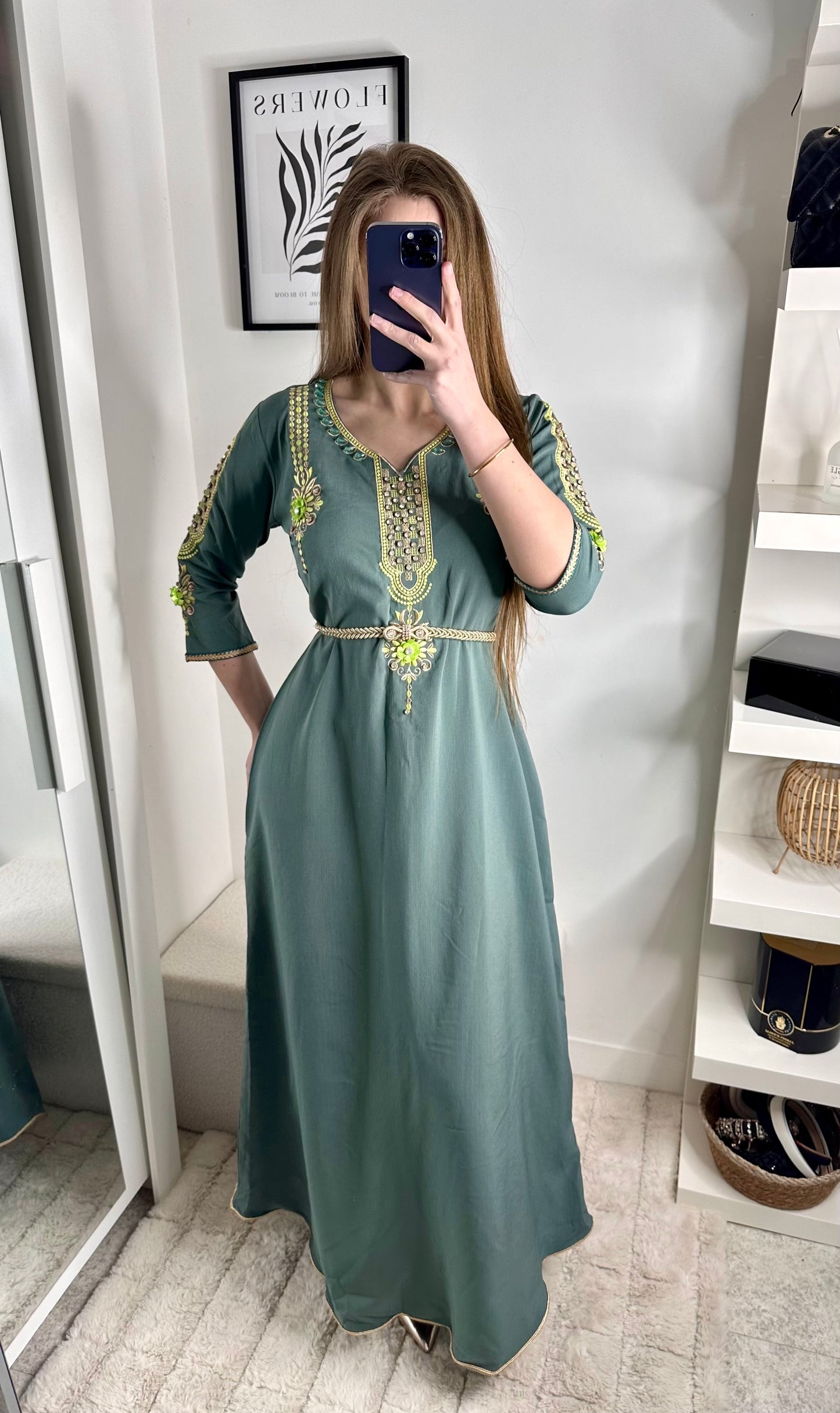 Caftan Jasmine vert
