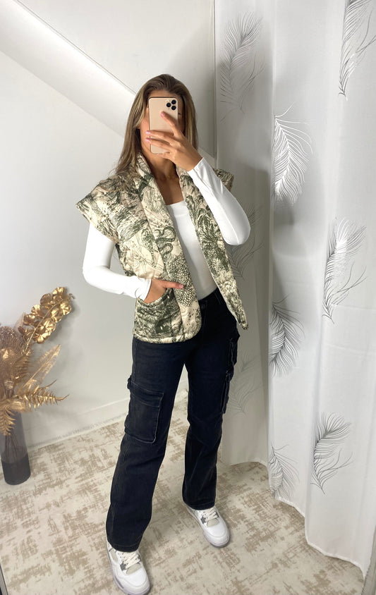 Veste sans manche kaki