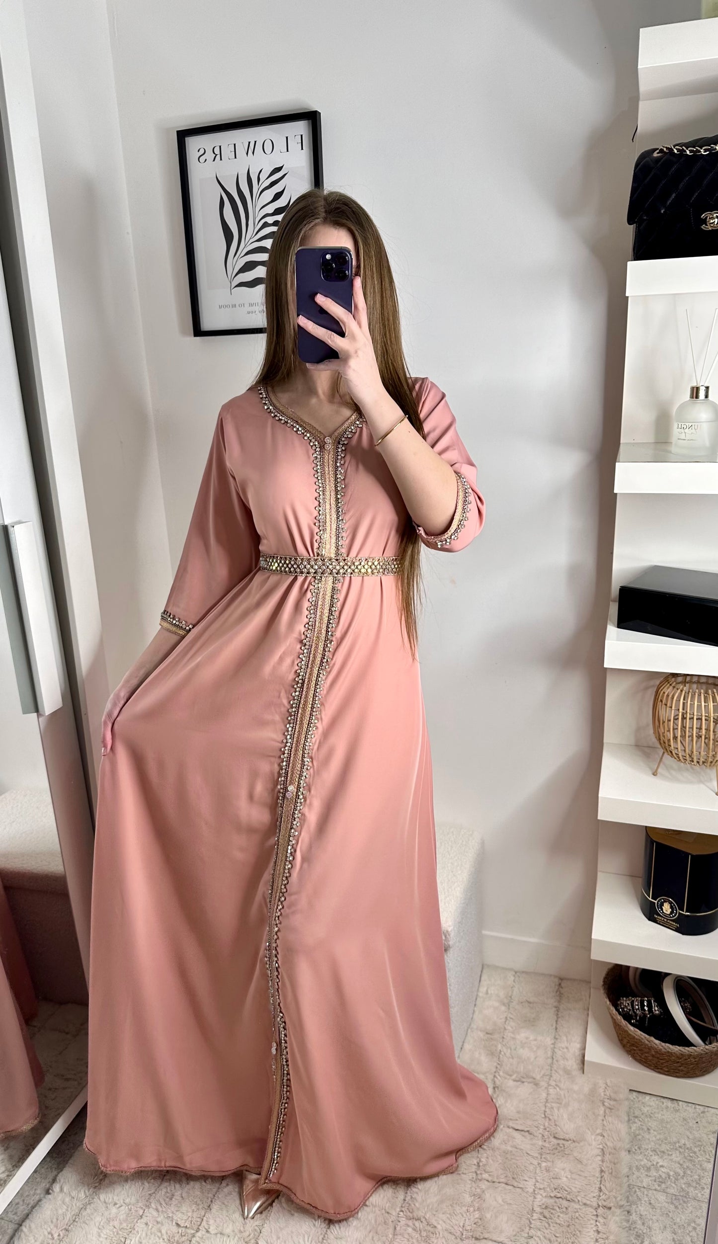 Caftan Leïla rose