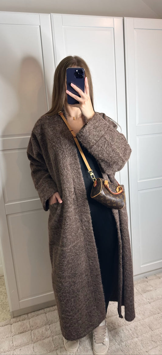 Manteau long marron