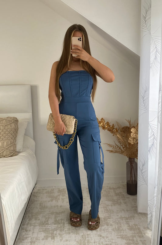 Combinaison Bustier Bleu
